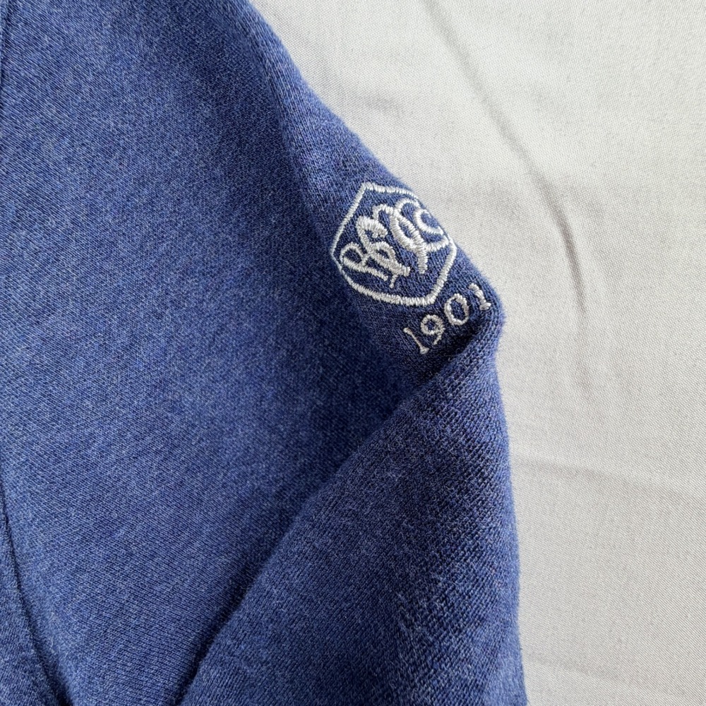 Peter Millar Mens Quarter Zip Pullover Sweater Blue Size M Embroidered Logo Golf - Picture 3 of 6